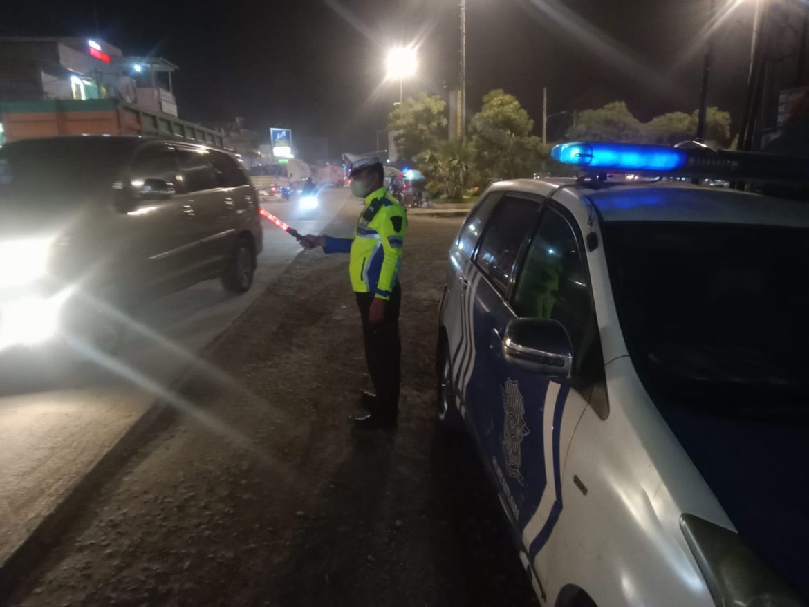 Sat Lantas Polres Batu Bara Patroli Blue Light Dibeberapa Ruas Jalan