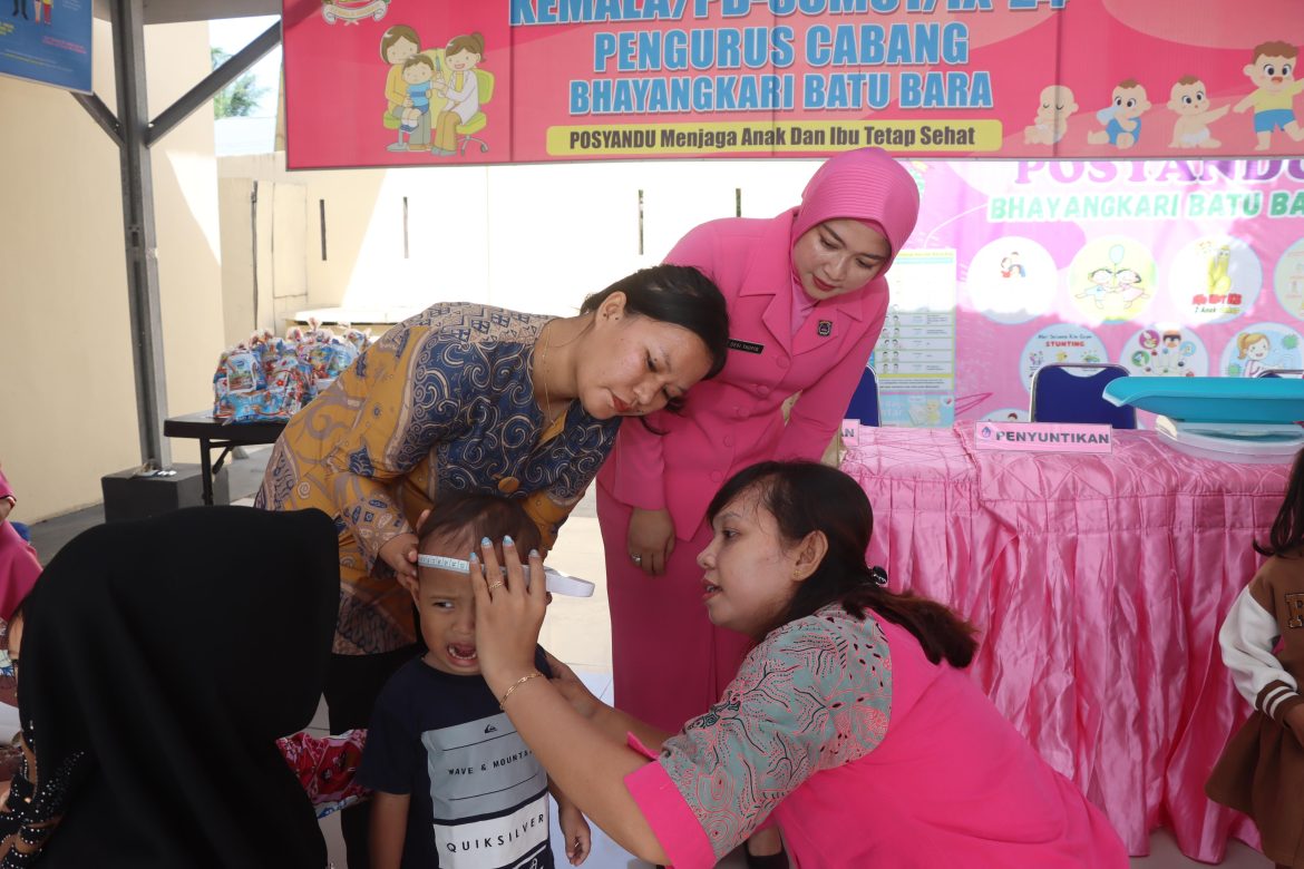 Bhayangkari Batu Bara Gelar Posyandu Bulanan, Tingkatkan Kesehatan Ibu dan Anak