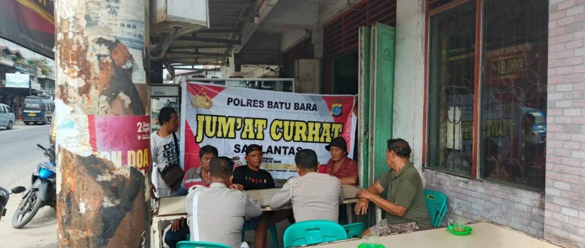 Sat Lantas Polres Batu Bara Jumat Curhat bersama Komunitas Supir Angkot