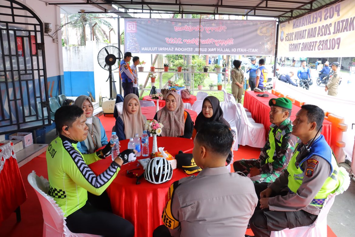 Kapolres Tebing Tinggi Terima Kunjungan Wakapolda Sumut di Pos Pelayanan Simpang Beo