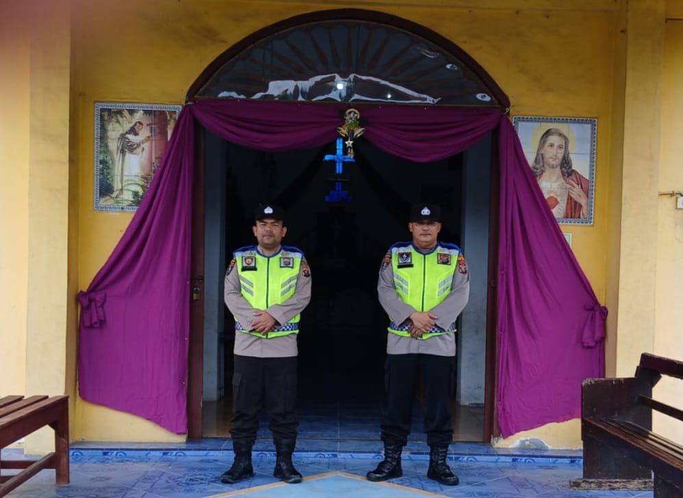 Pengamanan Gereja, Polsek Rambutan Pastikan Keamanan Ibadah Minggu