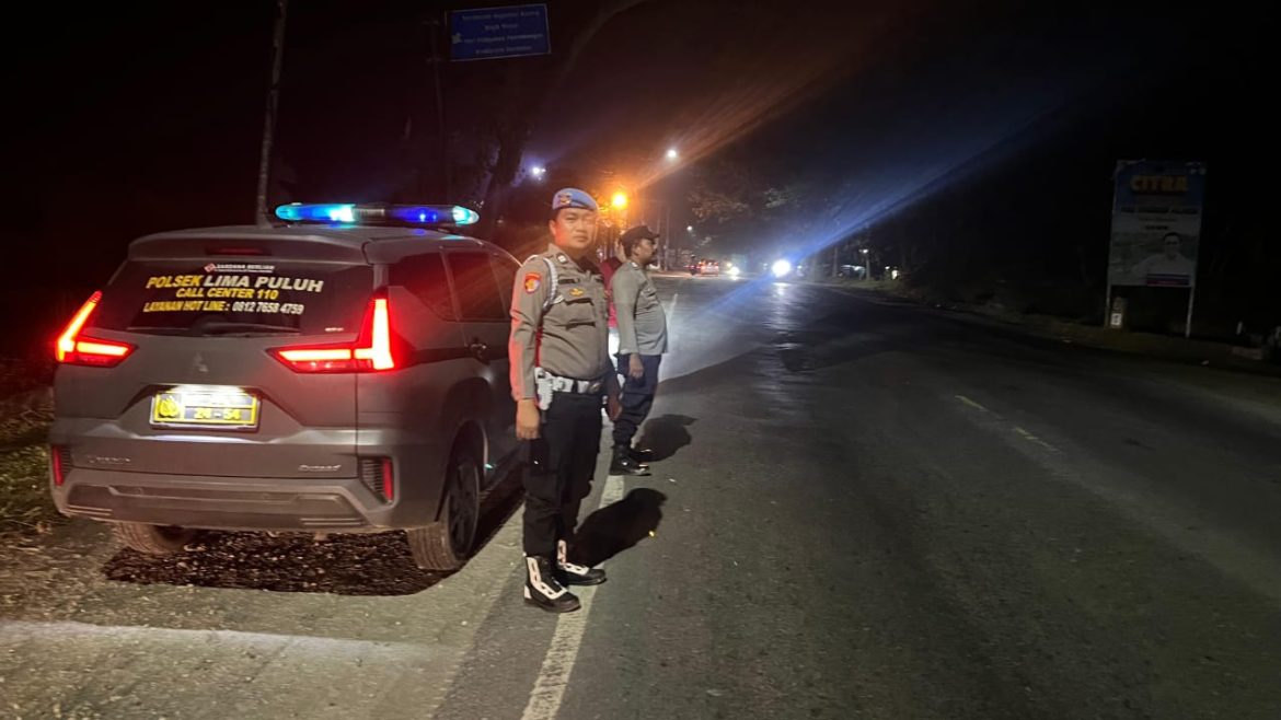 Patroli Mobile Polsek Lima Puluh Antisipasi Kejahatan Malam