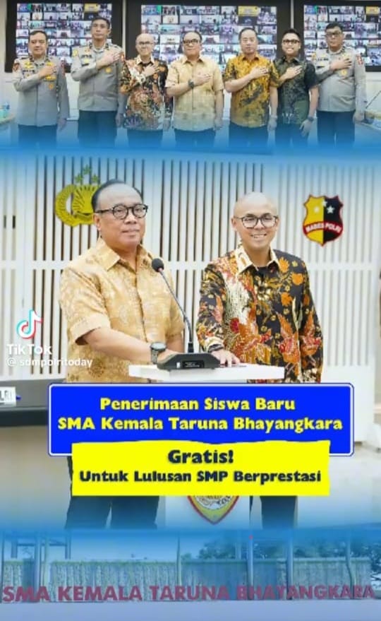 Polri Buka Pendaftaran SMA Taruna Kemala Bhayangkara TA.2025/2026