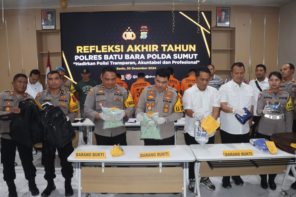 Satnarkoba Polres Batu Bara Giling Pemasok dan Pengedar Narkotika, 6 Orang Diamankan