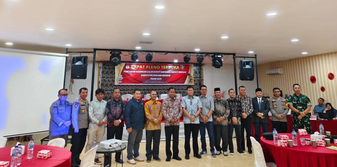 Wakapolres Sergai Hadiri Penetapan Paslon Terpilih Bupati dan Wakil Bupati 2024-2029