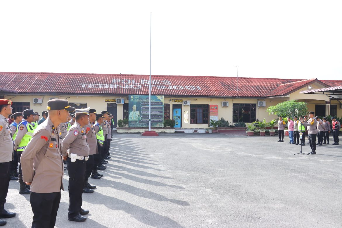 Polres Tebing Tinggi Gelar Apel Kesiapan Pengamanan Imlek