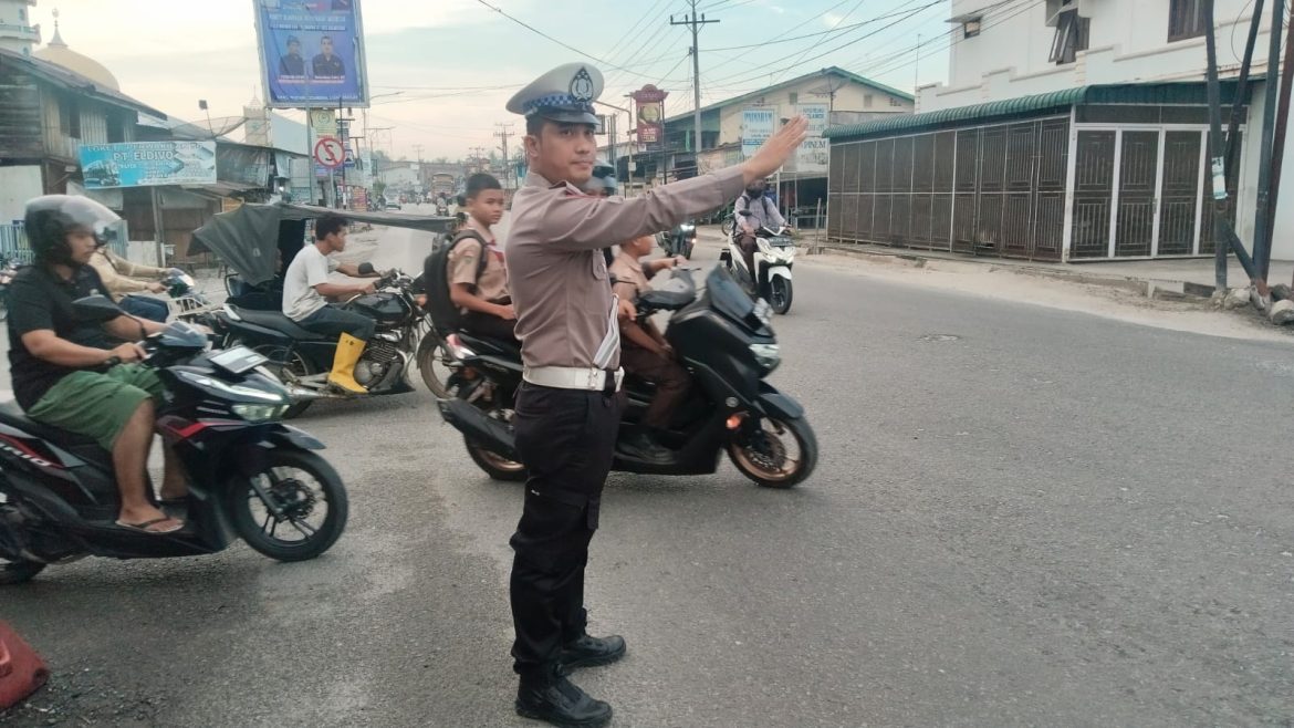 Sat Lantas Polres Batu Bara Gatur Lalin Pagi