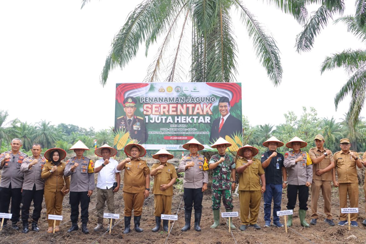 Kapolres Tebing Tinggi Hadiri Launching Penanaman Jagung Serentak 1 Juta Hektar