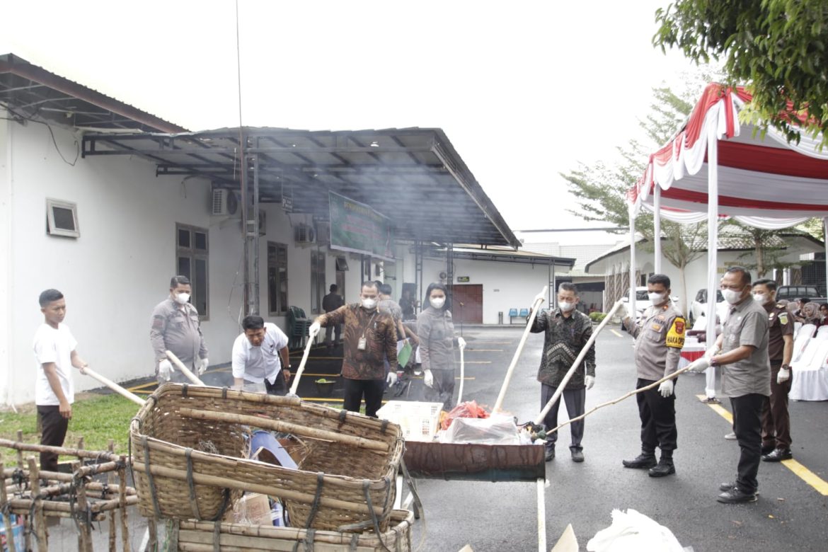 Wakapolres Sergai Hadiri Pemusnahan Barang Bukti Narkotika