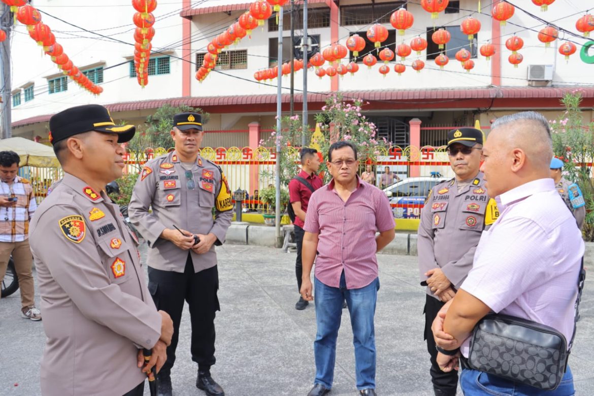 Kapolres Tebing Tinggi Pastikan Pengamanan Imlek 2576 Kongzili di 21 Vihara dan Klenteng