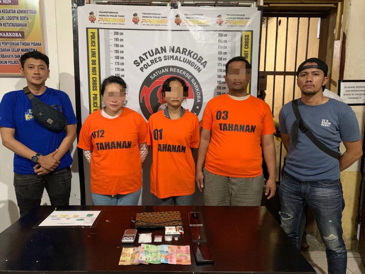 Trio Pengedar Berhasil Dibekuk Sat Narkoba Polres Simalungun ada 25 Gram Sabu, Jaringan Diburu