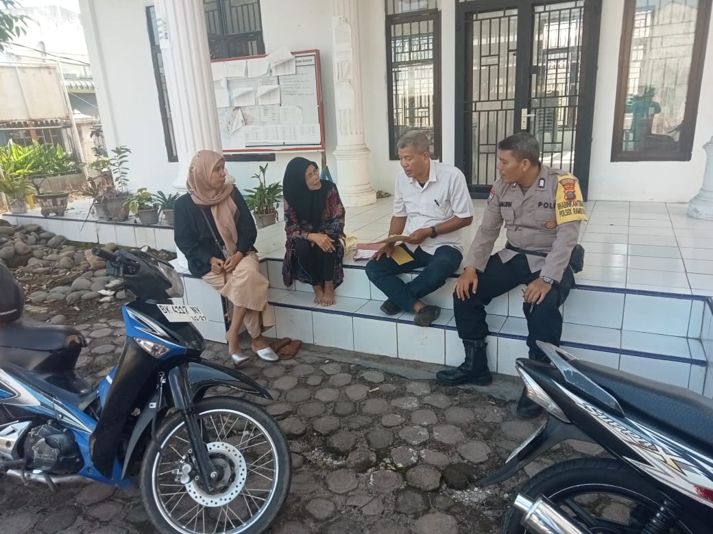 Polsek Rambutan Sambang dan Himbau Kamtibmas Kepada Warga