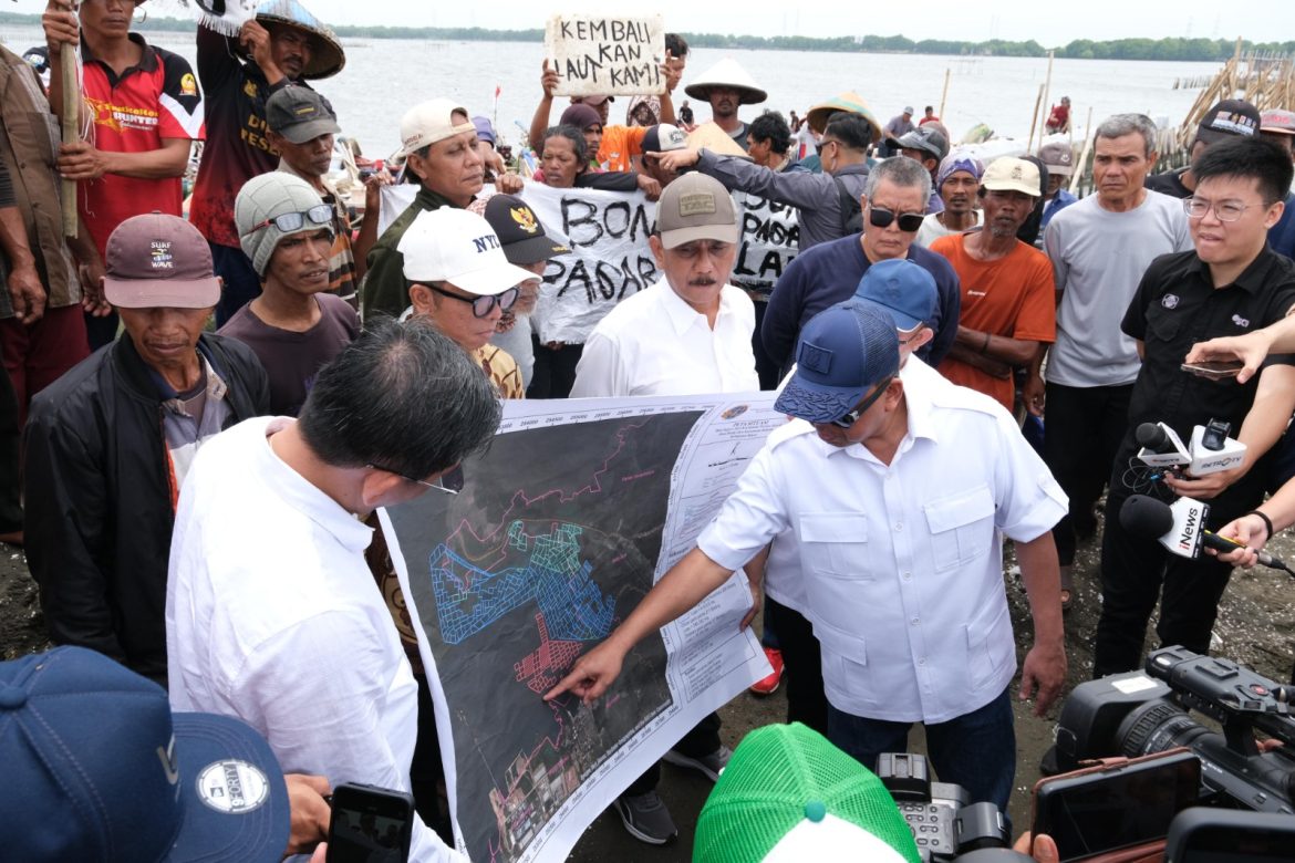 Tinjau Lokasi Terindikasi Manipulasi Data di Kawasan Pagar Laut Bekasi, Menteri Nusron Akan Tindak Tegas Pelaku