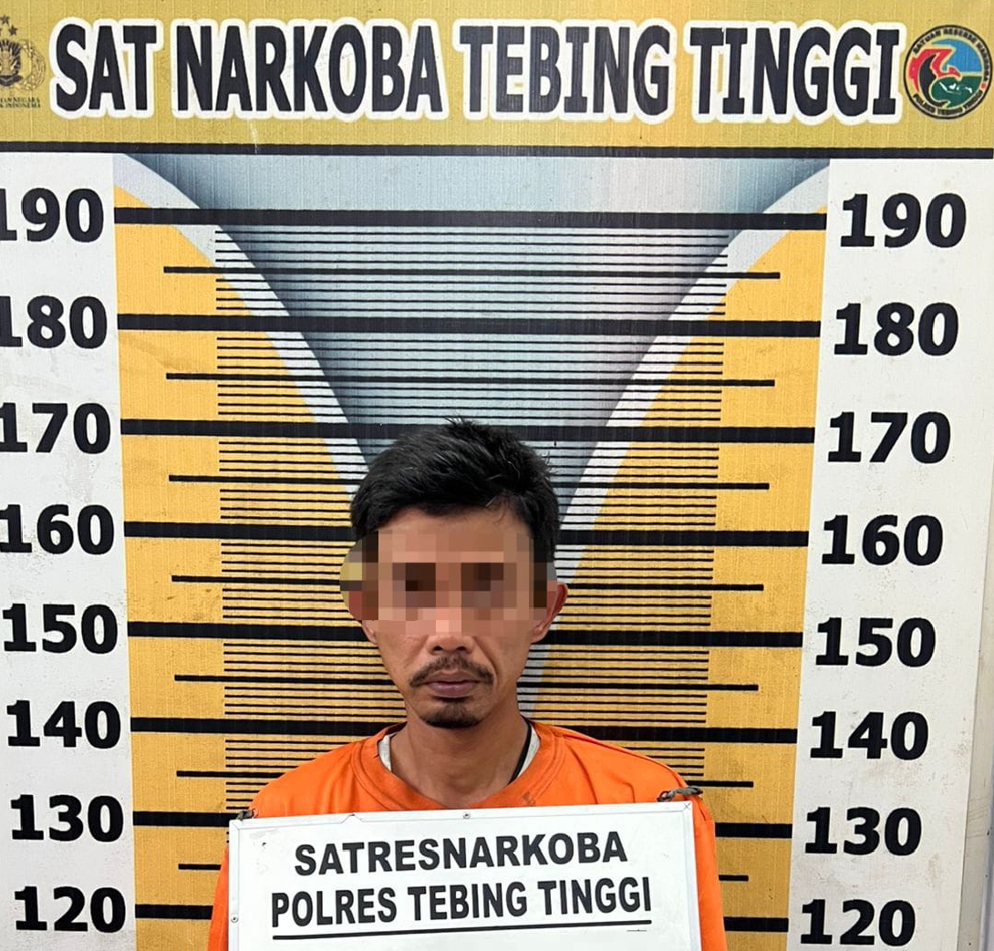 Sat Resnarkoba Polres Tebing Tinggi Tangkap Residivis Sabu