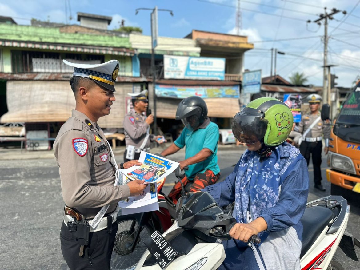 Satlantas Polres Batu Bara Sosialisasikan Operasi Keselamatan Toba 2025