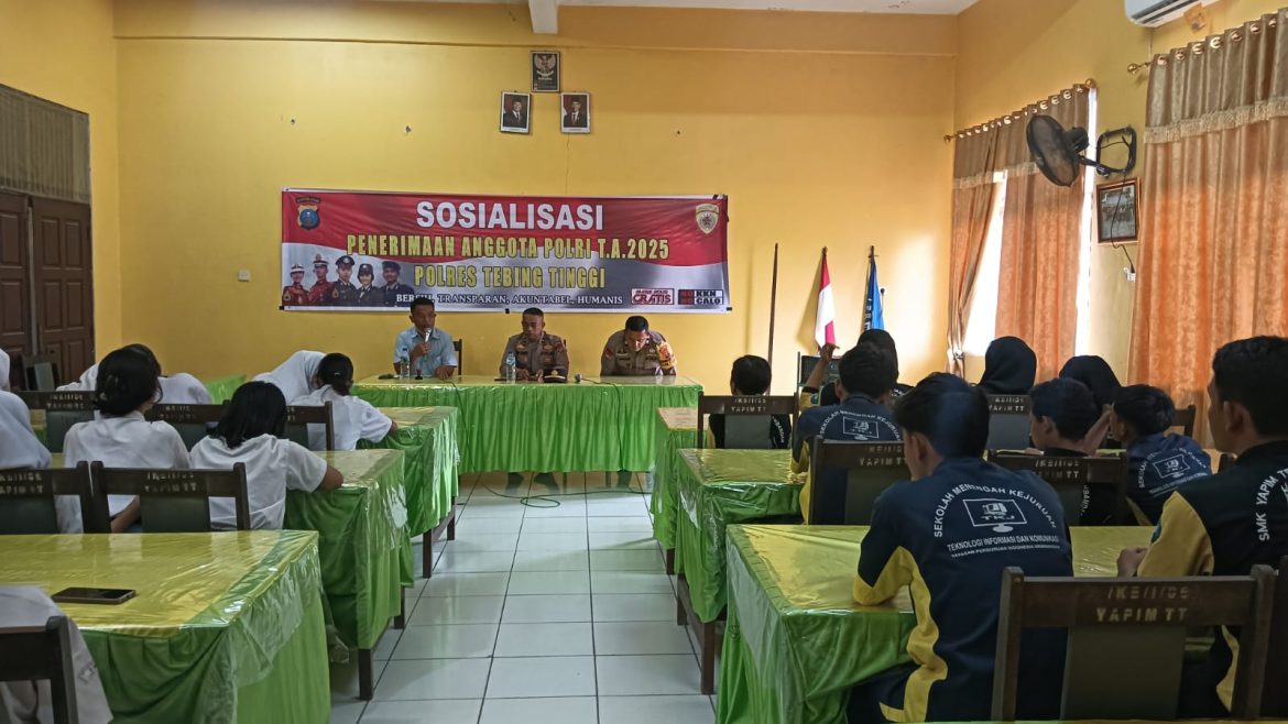 Sosialisasi ke SMA dan SMK Yapim, Polres Tebing Tinggi Berikan Informasi Penerimaan Polri