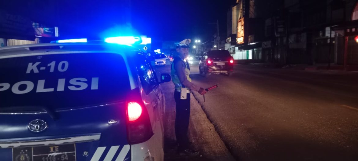 Patroli Blue Light, Sat Lantas Polres Batu Bara Susuri Jalanan