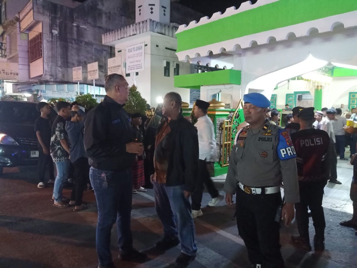 Polres Tebing Tinggi Pengamanan Pawai Obor dan Doa Bersama Sambut Ramadhan