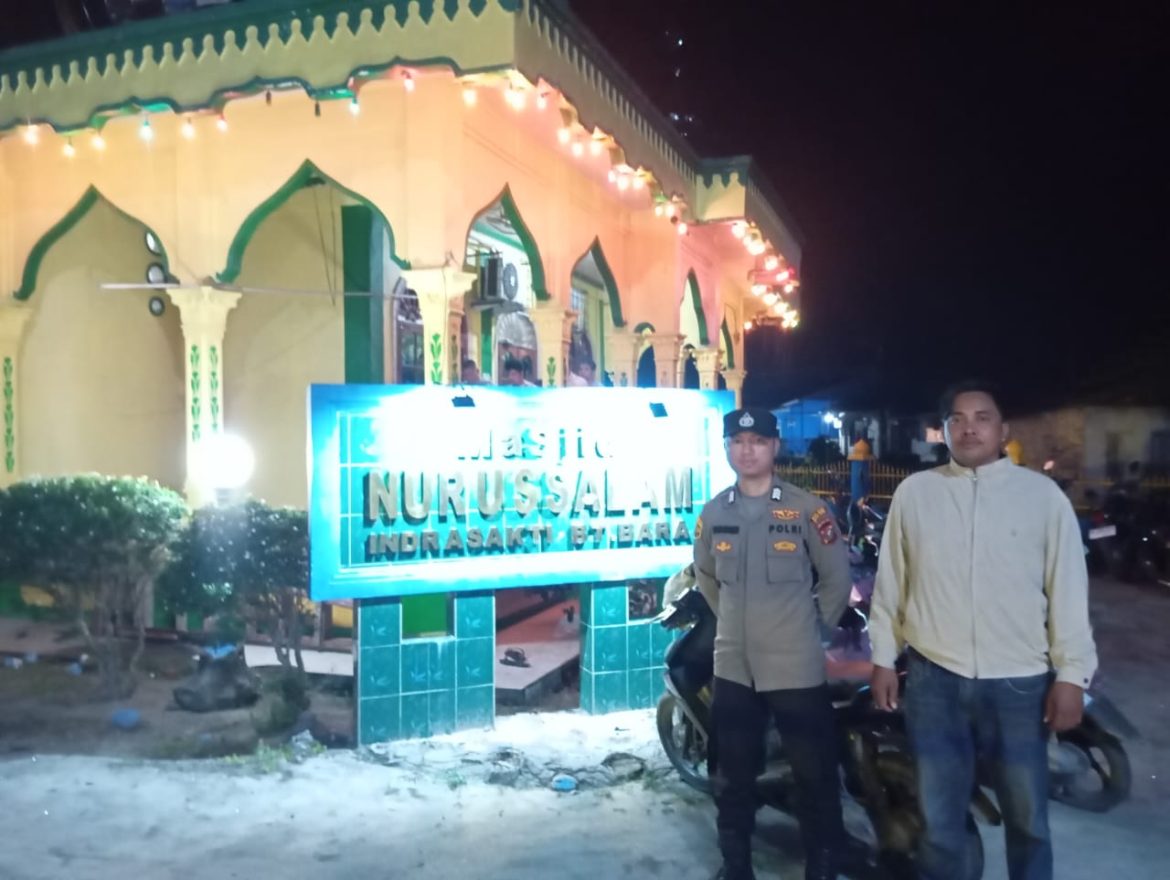 Polres Batu Bara Patroli Blue Light, Pastikan Keamanan Sholat Tarawih