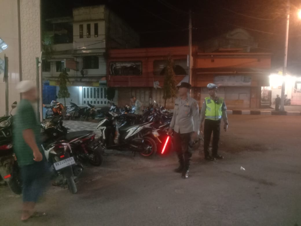 Polres Tebing Tinggi Pengamanan Ibadah Sholat Tarawih di Bulan Suci Ramadhan