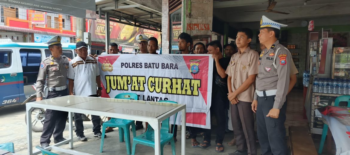 Momen Ramadhan 1446 H, Sat Lantas Polres Batu Bara Jumat Curhat Ajak Masyarakat dan Supir Angkot Agar Tertib Berlalulintas