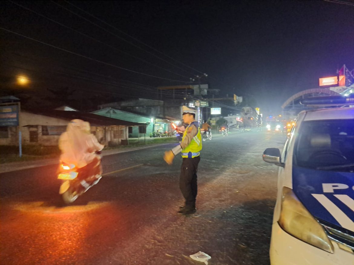 Sat Lantas Polres Batu Bara Patroli Blue Light Disejumlah Lokasi