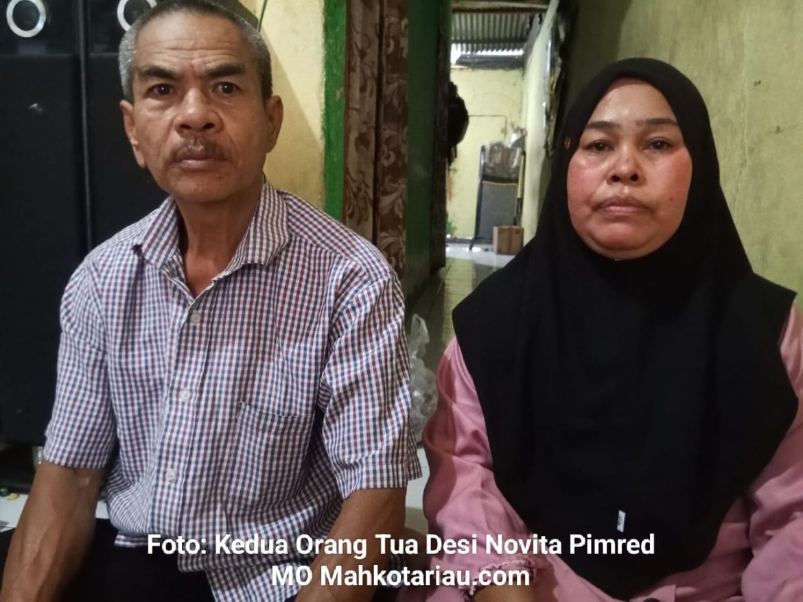 Difitnah Secara Keji, Kedua Orang Tua Desi Novita Pimred MO Mahkota Riau Angkat Bicara Dan Akan Melaporkan Ke APH