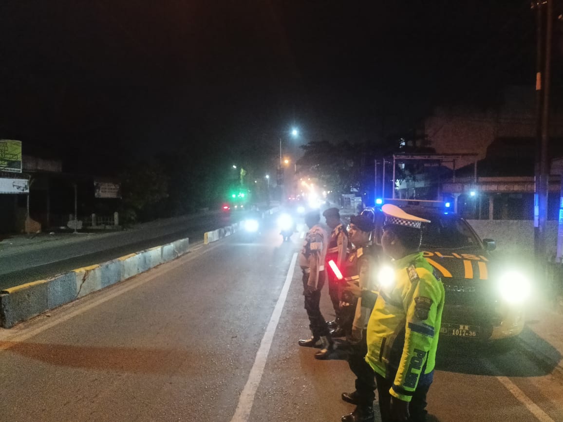 Jaga Keamanan Wilayah, Polres Tebing Tinggi Gelar Patroli Blue Light