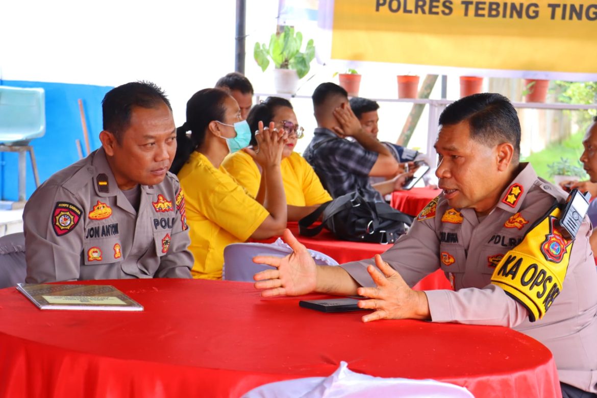 Kapolres Tebing Tinggi Cek Pos Pelayanan Ops Ketupat Toba 2025 Simpang Beo