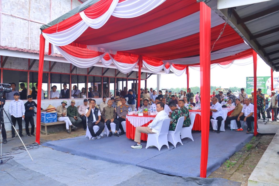 Kapolres Tebing Tinggi Hadiri Panen Raya Padi Serentak Bersama Presiden Secara Virtual