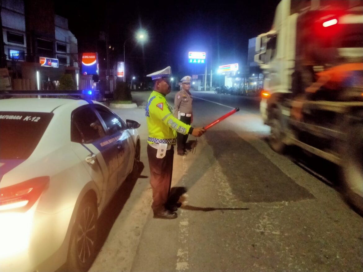 Sat Lantas Polres Batu Bara Laksanakan Patroli Blue Light Disejumlah Ruas Jalan