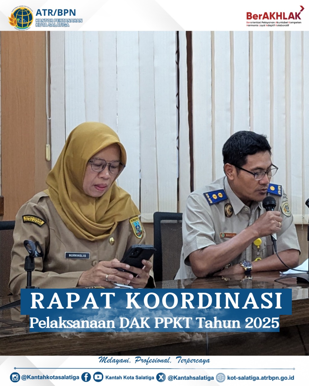 Rapat Koordinasi Pelaksanaan DAK PPKT Tahun 2025 di Bappeda Kota Salatiga
