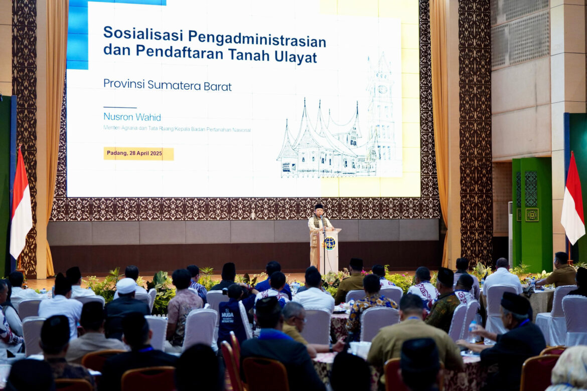 Sosialisasi Pendaftaran Tanah Ulayat di Sumatera Barat, Menteri Nusron: Negara Hadir Lindungi Hak Masyarakat Hukum Adat