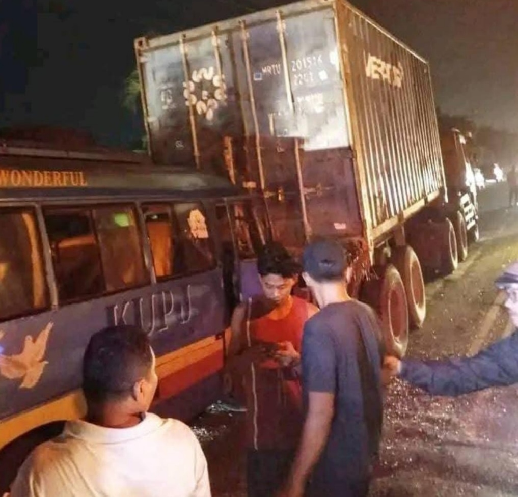 Sat Lantas Polres Sergai Olah TKP Laka Lantas di Km.34-35