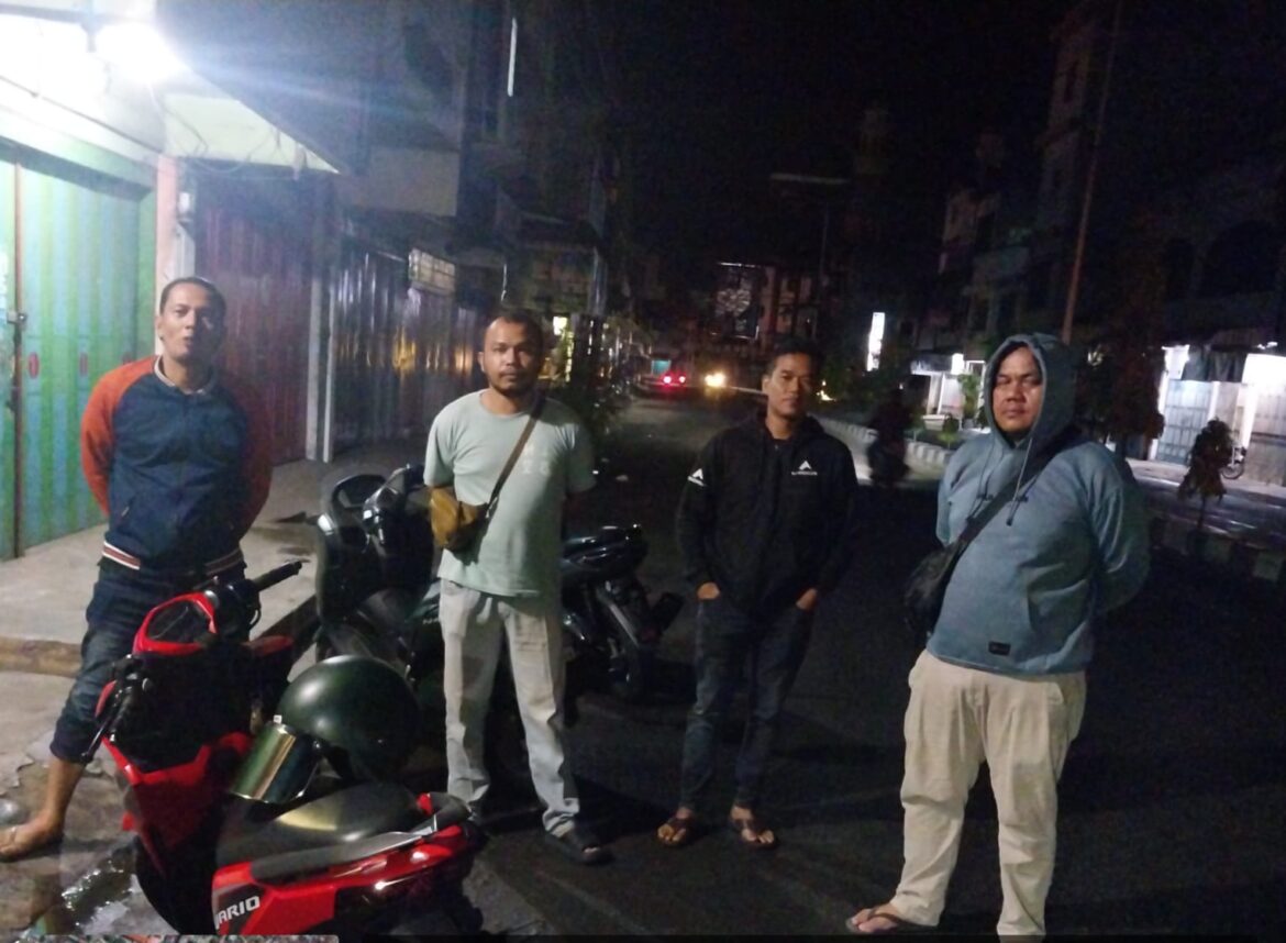 Patroli Dini Hari, Sat Reskrim Polres Tebing Tinggi Antisipasi Kriminalitas dan Geng Motor