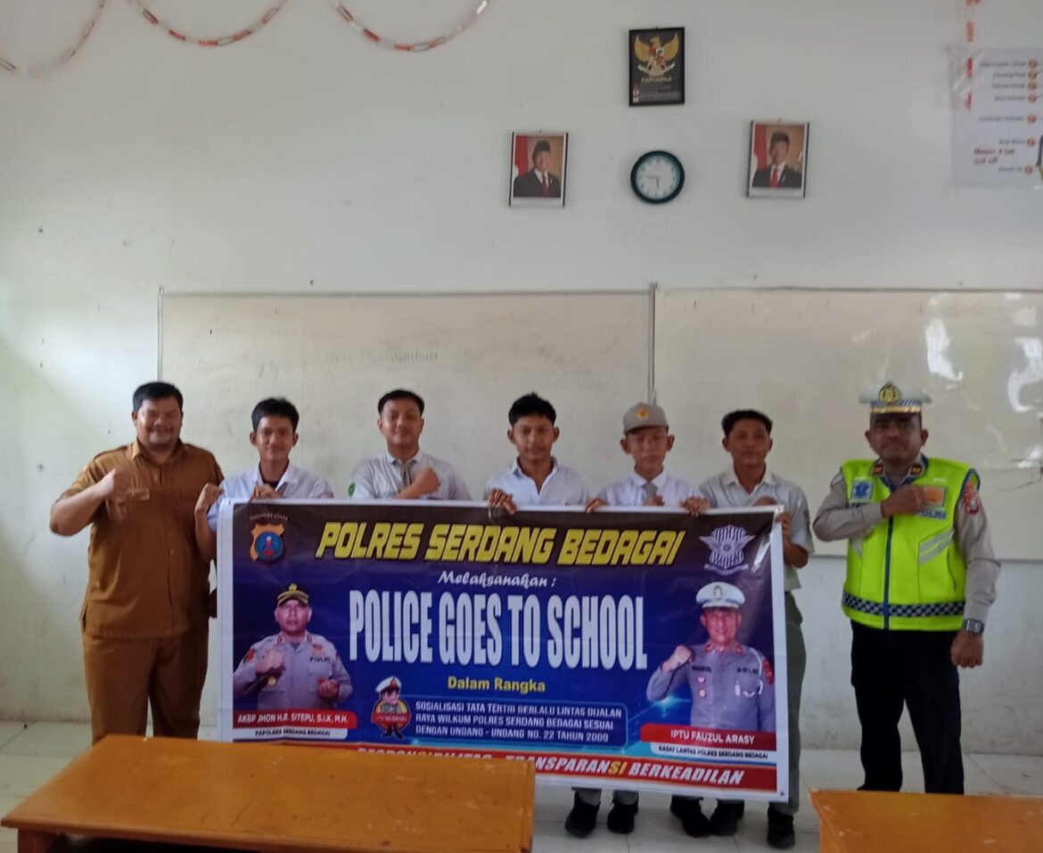 Police Goes to School Sat Lantas Polres Sergai Himbau Tertib Berlalulintas