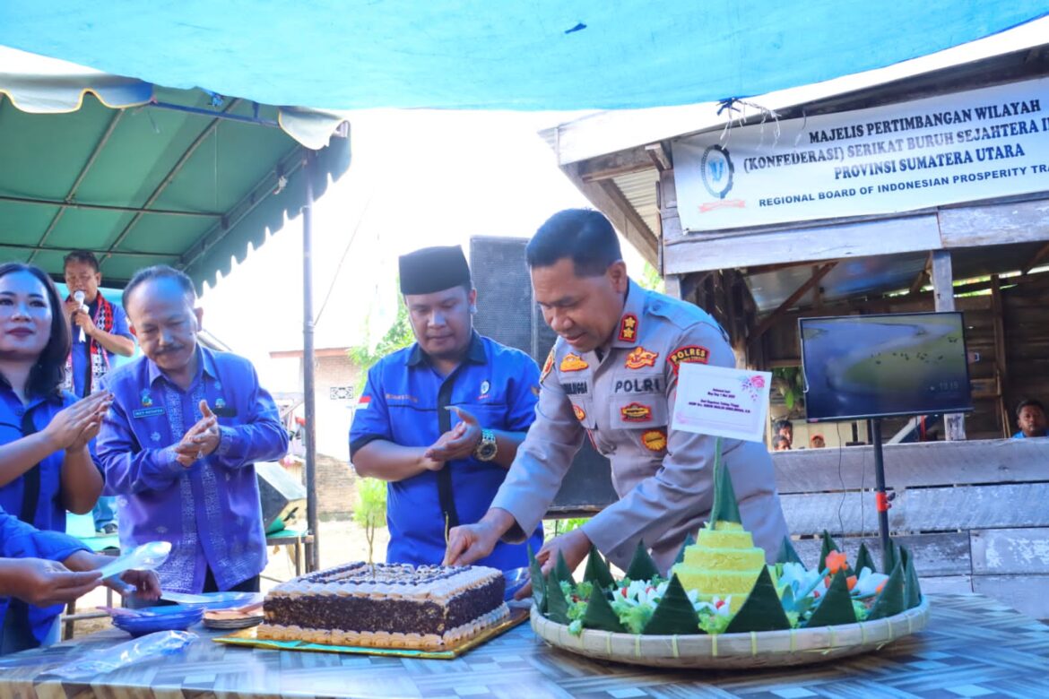 Kapolres Tebing Tinggi Hadiri Syukuran May Day 2025 bersama KSBI
