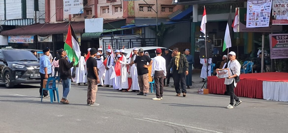 Polres Tebing Tinggi Kawal Aksi Kemanusiaan untuk Gaza Palestina