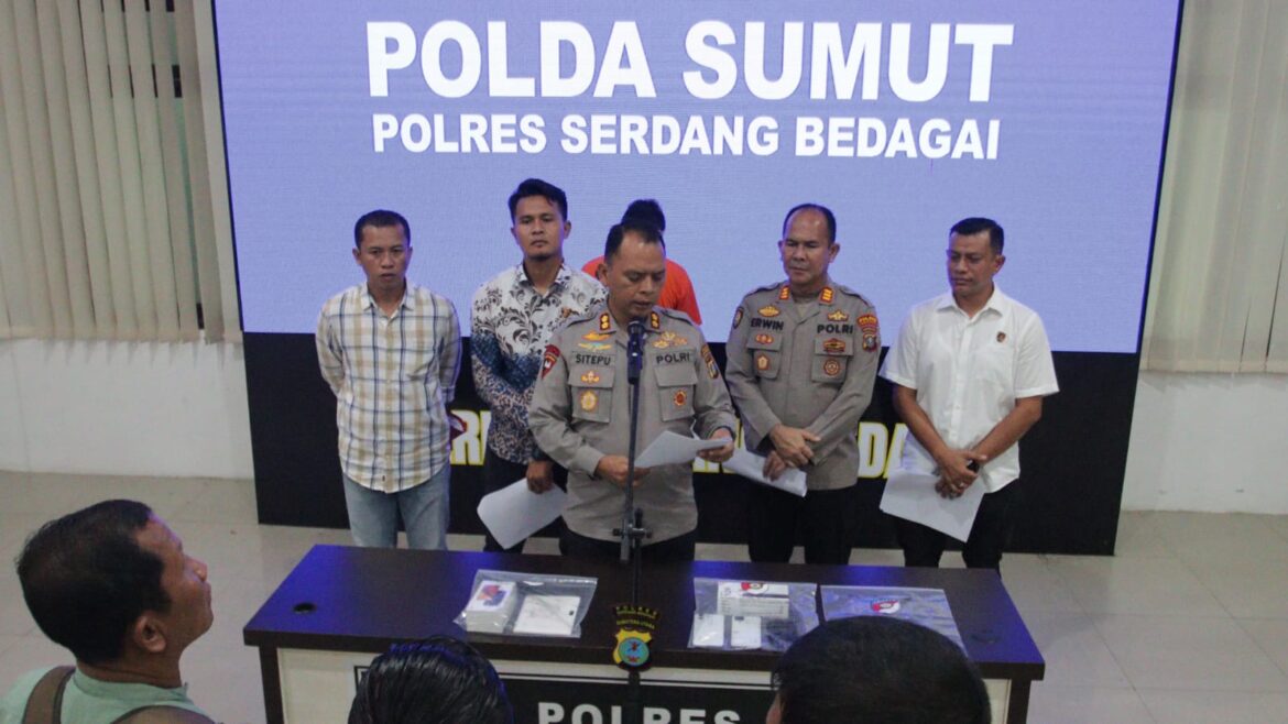 Polres Sergai Press Release Kasus Curat, 1 Tersangka Dihadiahi Timah Panas, 2 Buron