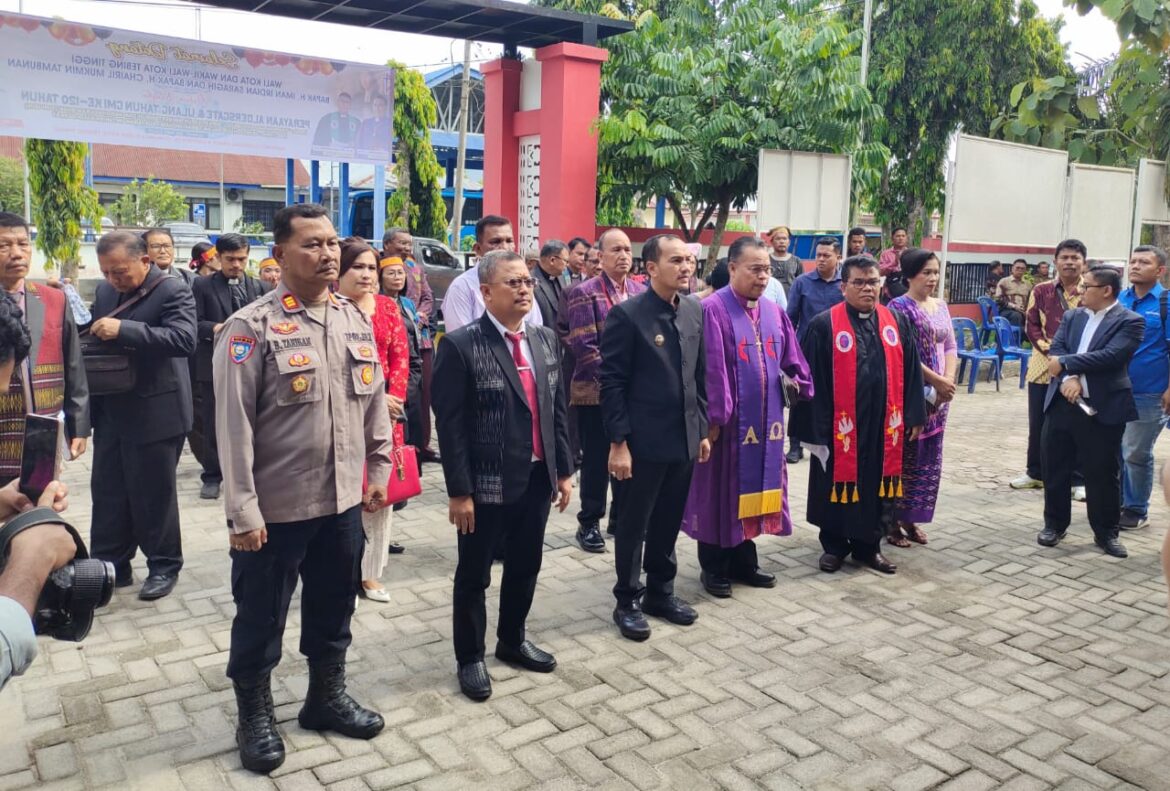 Pengamanan Polres Tebing Tinggi Sukseskan HUT Ke-120 GMI Distrik 4 Wilayah I