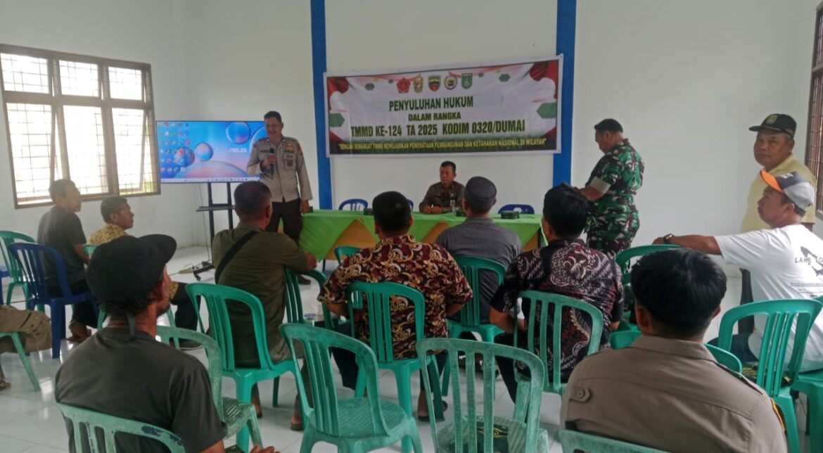 Penyuluhan Hukum Meriahkan Kegiatan Non Fisik TMMD Ke-124 Kodim 0320/Dumai