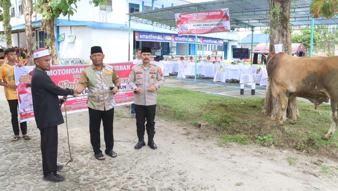 Polres Simalungun Gelar Penyerahan dan Pemotongan 17 Hewan Kurban, Wujudkan Polri Presisi Melalui Kepedulian Sosial