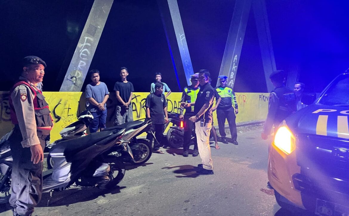 Cegah Geng Motor dan Balap Liar, Polres Tebing Tinggi Patroli Hingga Dini Hari