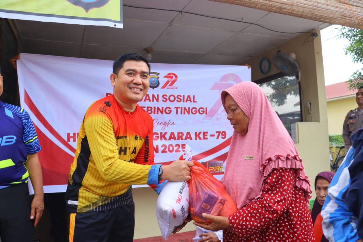 HUT Bhayangkara Ke-79 Polres Tebing Tinggi Tebar Kepedulian di Bandar Khalipah