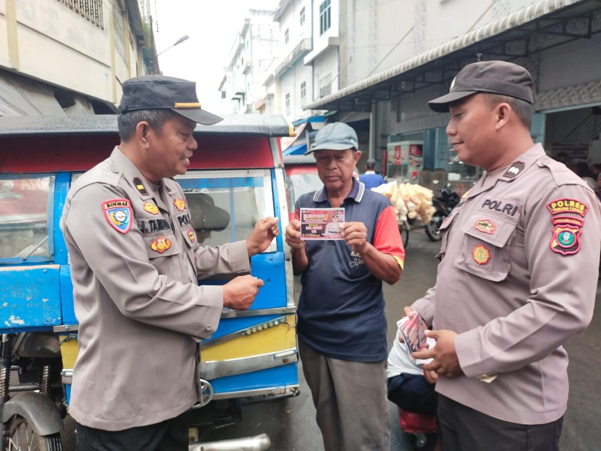 Satbinmas Polres Tebing Tinggi Sosialisasikan Layanan 110