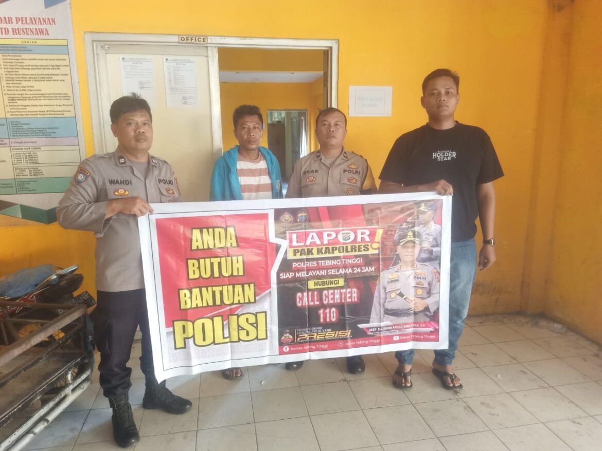 Polsek Padang Hilir Tempel Sticker Lapor Pak Kapolres di Kantor UPTD Rusunawa