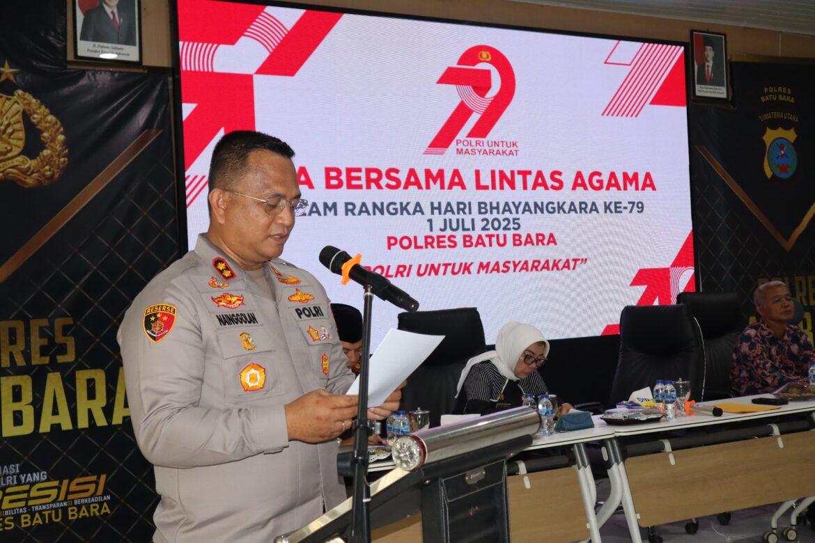 Polres Batu Bara Doa Bersama Lintas Agama Jelang HUT Bhayangkara Ke-79