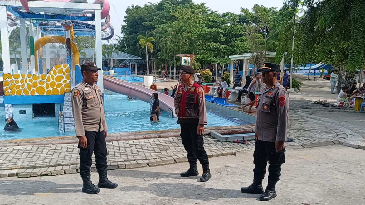 Pastikan Aman Polsek Indrapura Patroli di Wisata Dogi Park Waterboom