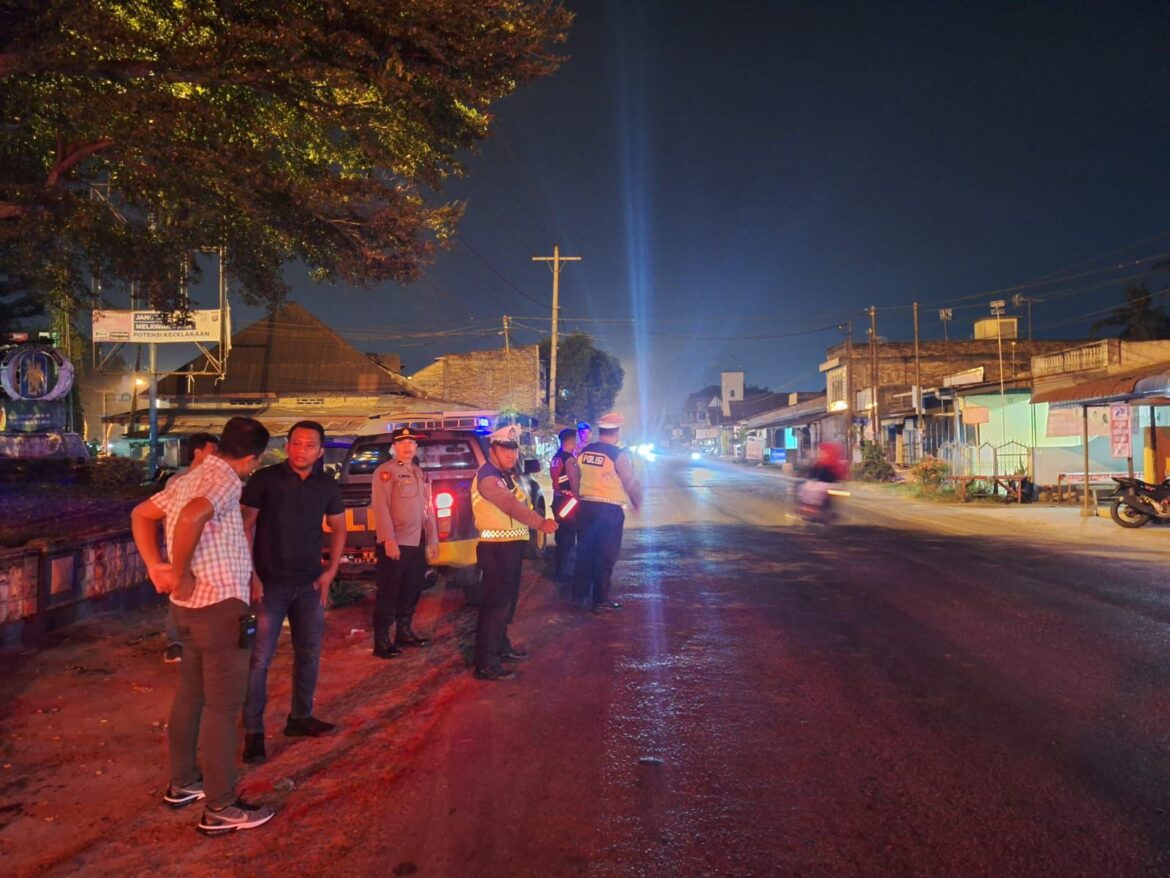Wujudkan Kamtibmas Kondusif, Polres Tebing Tinggi Patroli di Titik Rawan Balap Liar