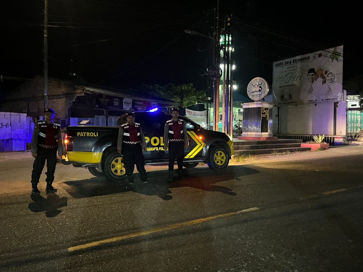 Sat Samapta Polres Batu Bara Patroli Presisi Blue Light Antisipasi Kejahatan